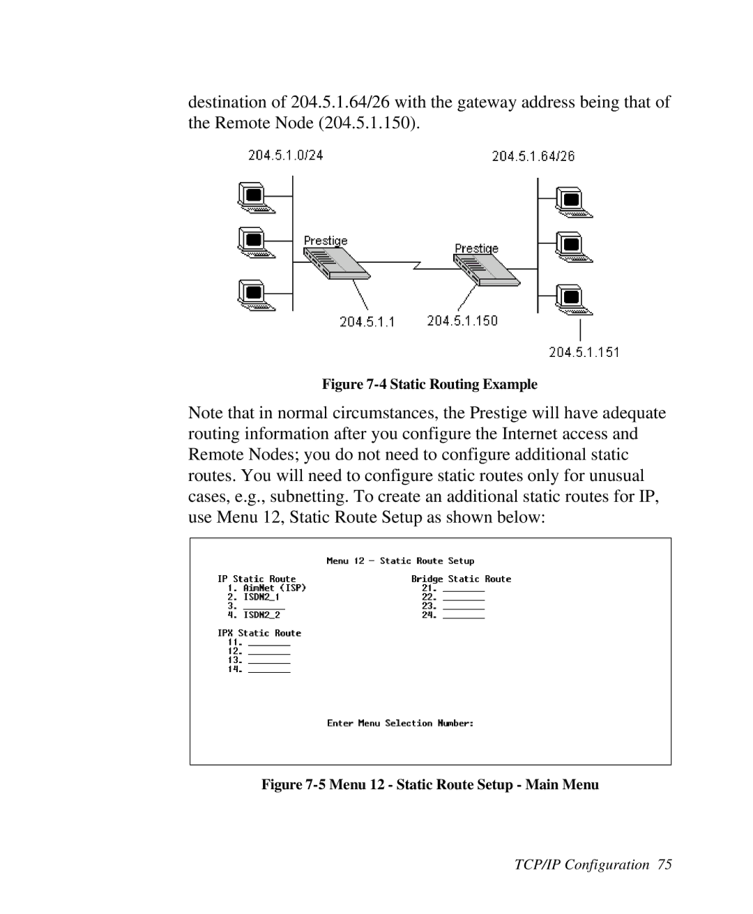 ZyXEL Communications Prestige 128 user manual Static Routing Example 