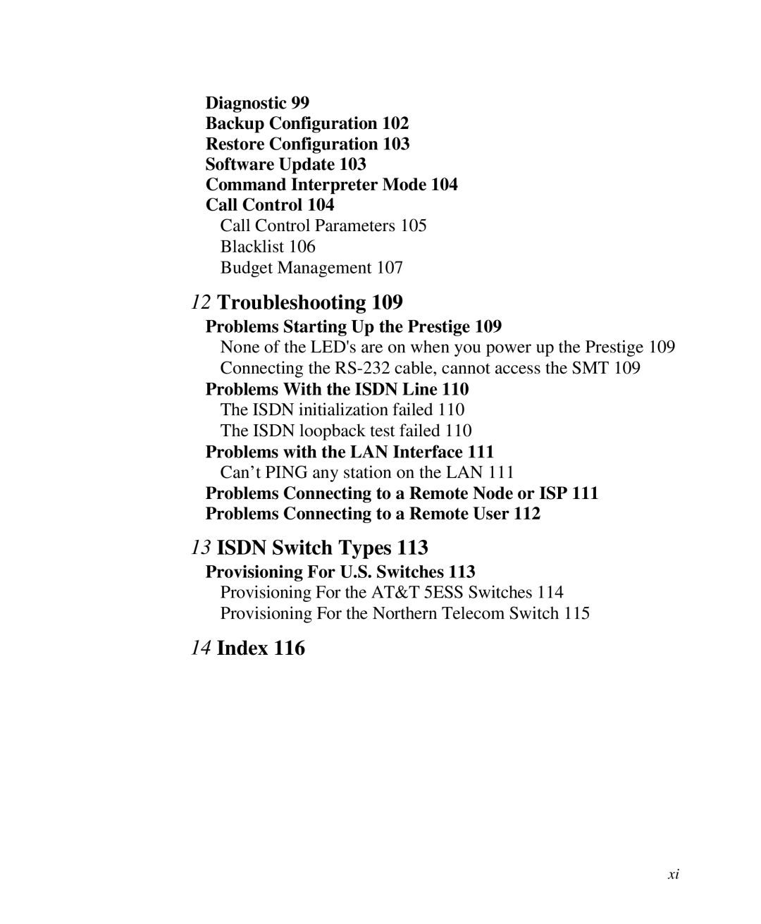 ZyXEL Communications Prestige100 user manual Index 