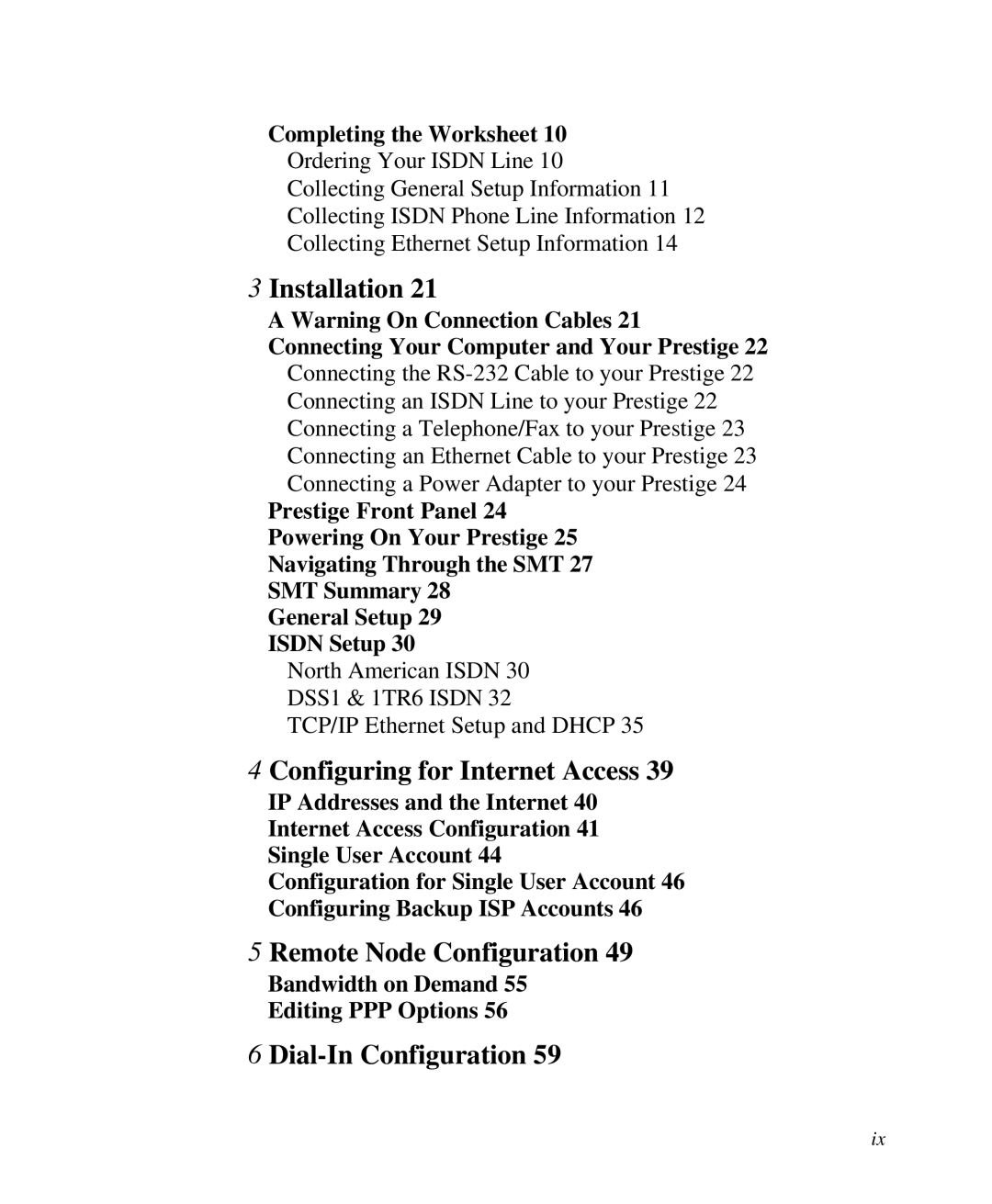 ZyXEL Communications Prestige100 user manual Remote Node Configuration 