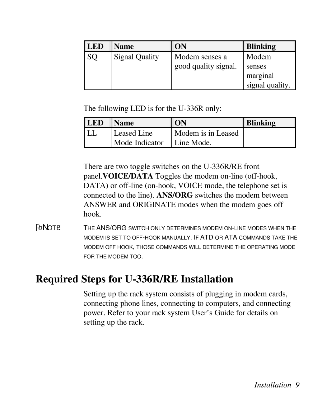 ZyXEL Communications manual Required Steps for U-336R/RE Installation 