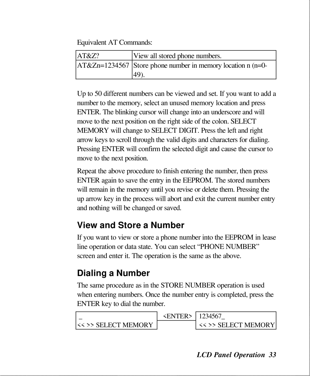 ZyXEL Communications U-336SA user manual View and Store a Number, Dialing a Number 