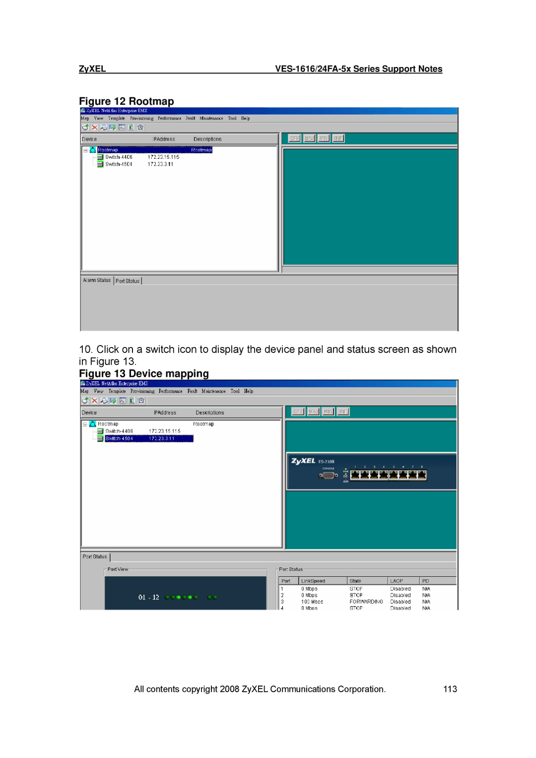 ZyXEL Communications VES-1616 manual Rootmap 