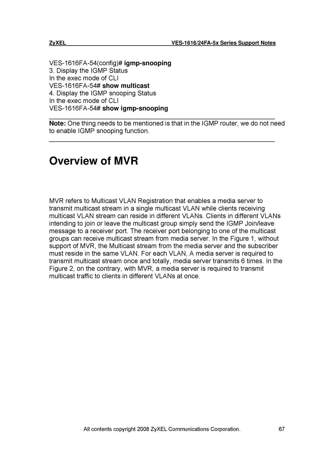 ZyXEL Communications VES-1616 manual Overview of MVR 