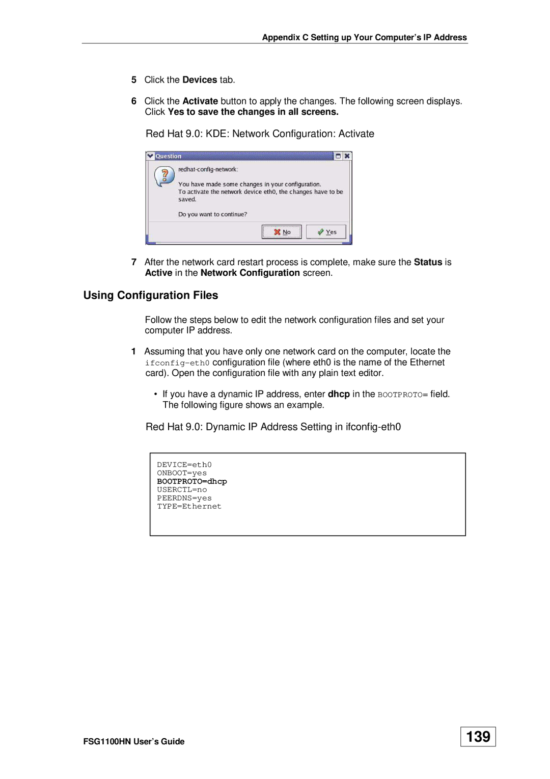 ZyXEL Communications wireless active fiber router manual 139, Using Configuration Files 