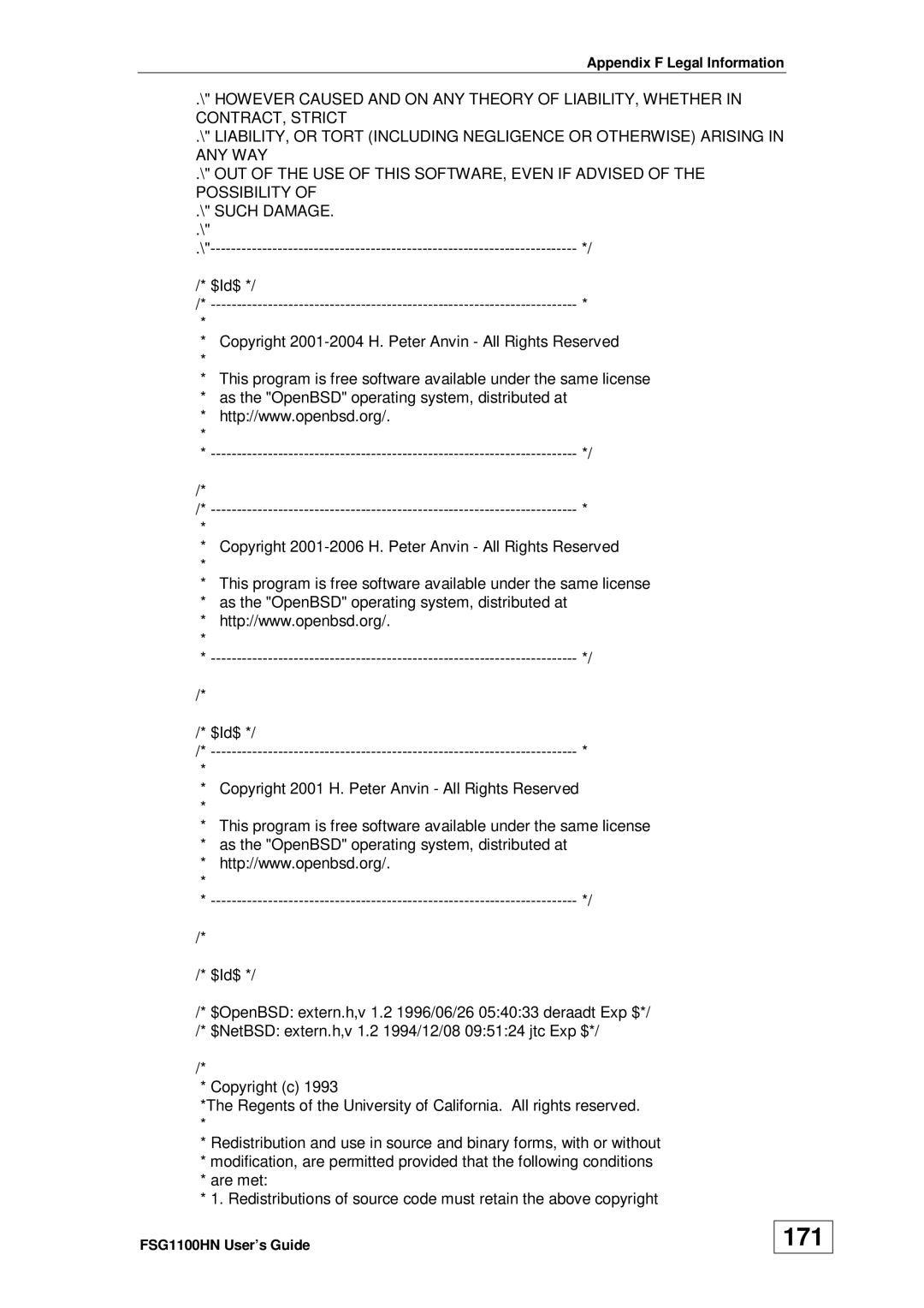 ZyXEL Communications wireless active fiber router manual 171 