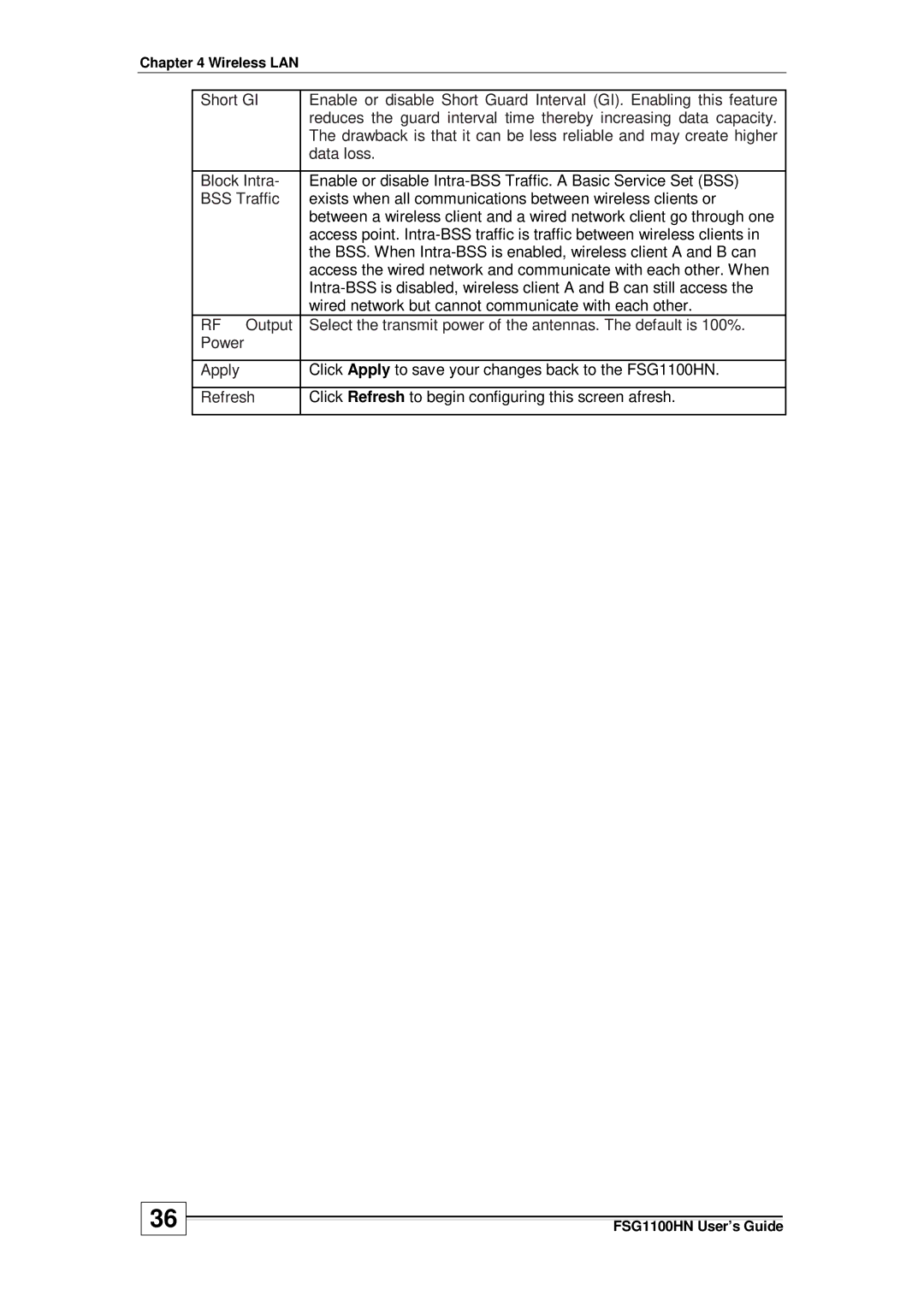 ZyXEL Communications wireless active fiber router manual BSS Traffic 