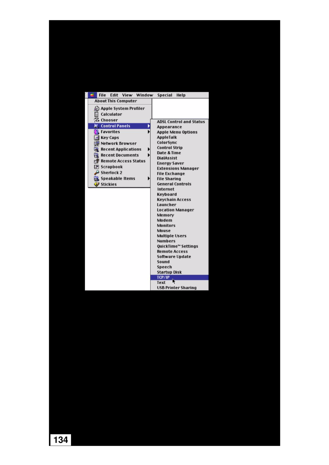 ZyXEL Communications wireless active fiber router manual Macintosh OS 8/9 Apple Menu, FSG1100HN User’s Guide 