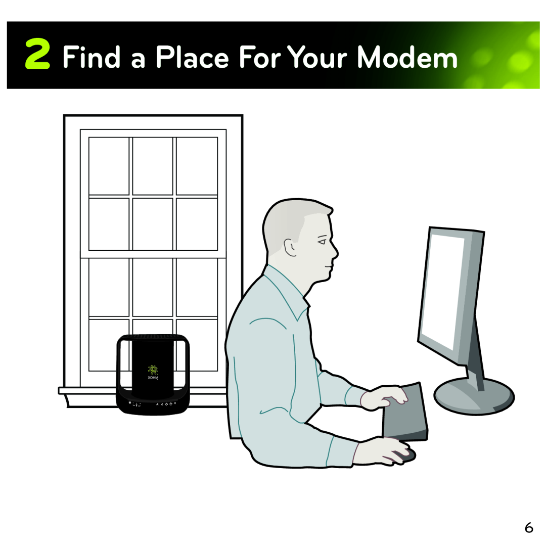 ZyXEL Communications XOHM manual Find a Place For Your Modem 